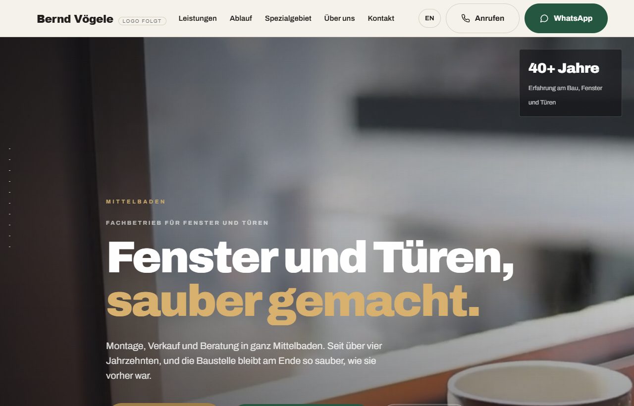 Website Bernd Vögele